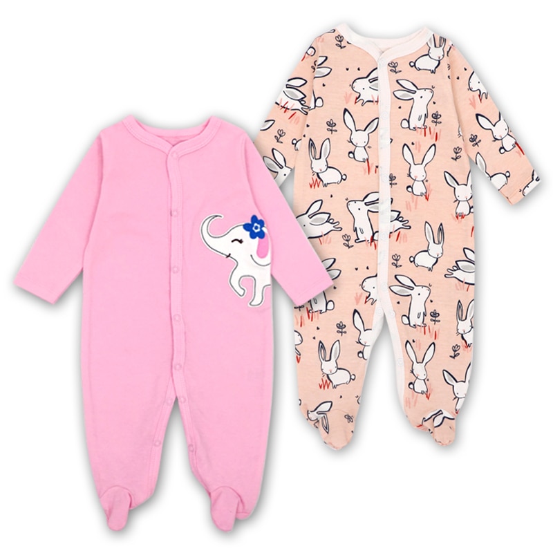 Newborn Baby Cotton Jumpsuits 2 pcs Set