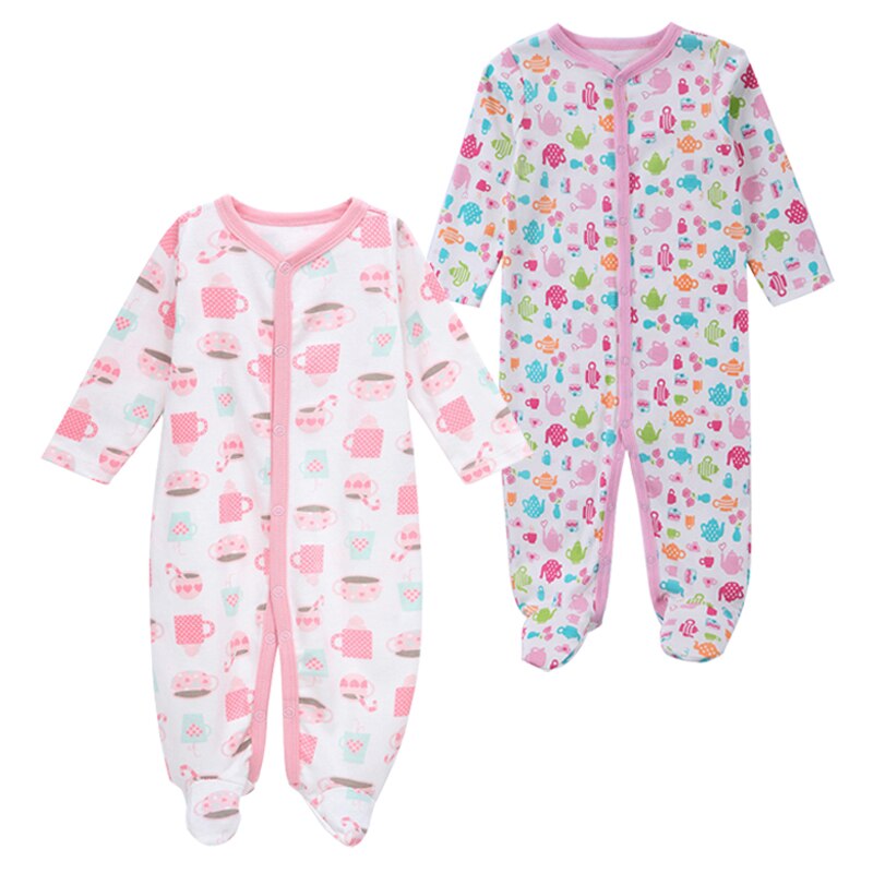 Newborn Baby Cotton Jumpsuits 2 pcs Set