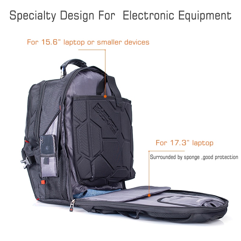 Men's Swiss Multifunctional Waterproof Laptop Backpack