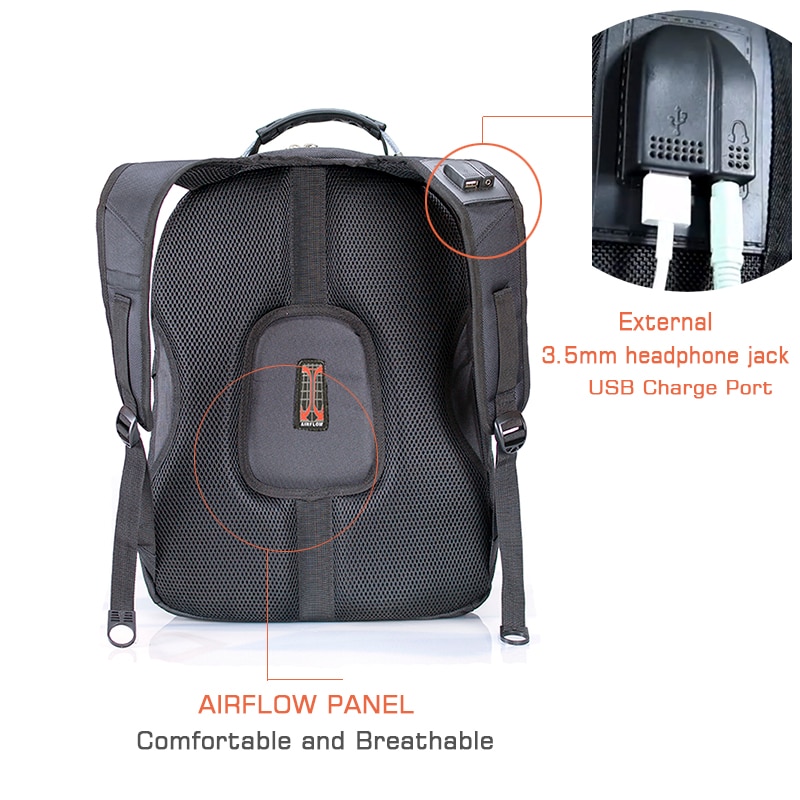 Men's Swiss Multifunctional Waterproof Laptop Backpack