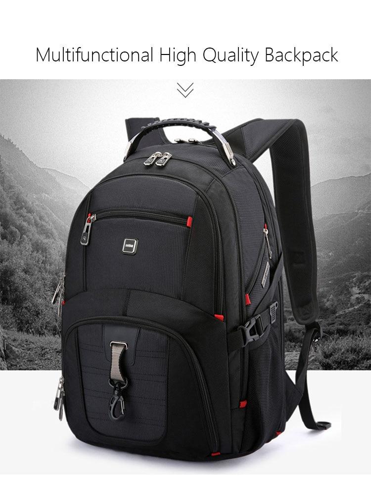 Men's Multifunctional Waterproof Backpack with USB Support