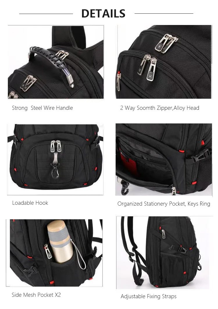 Men's Multifunctional Waterproof Backpack with USB Support