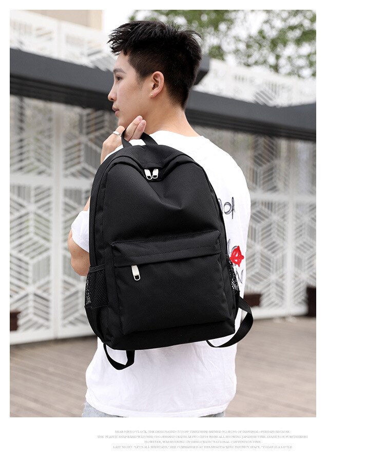 Men's Basic Backpack with USB Charging