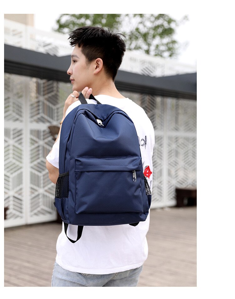 Men's Basic Backpack with USB Charging