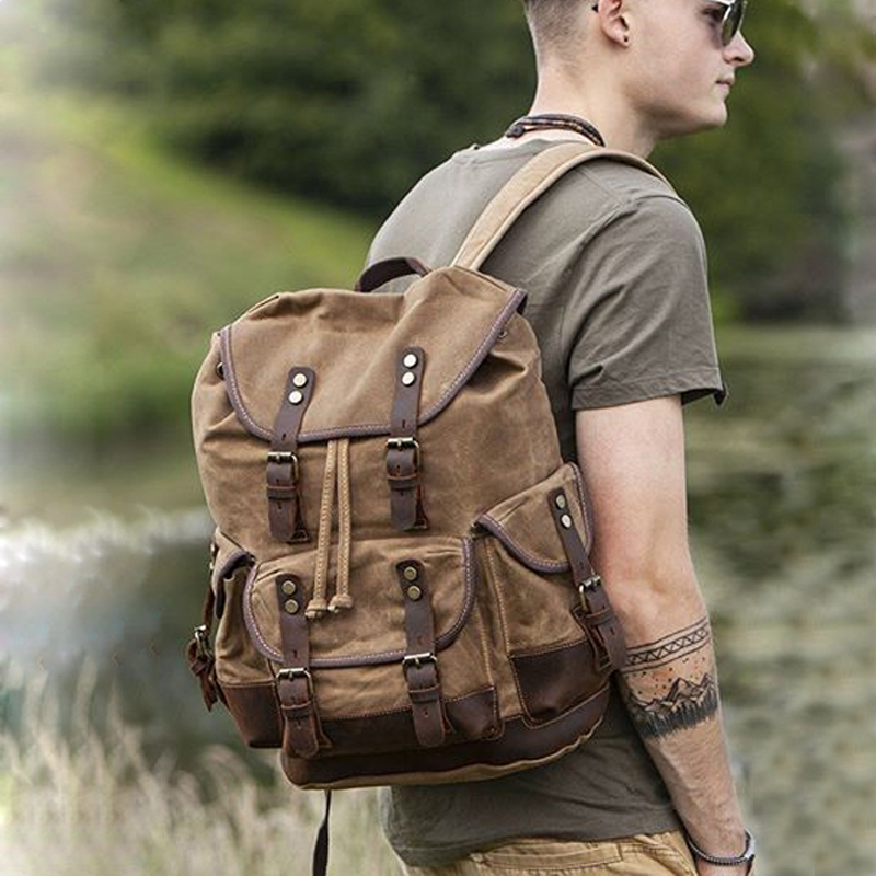 Men's Cowhide Backpack