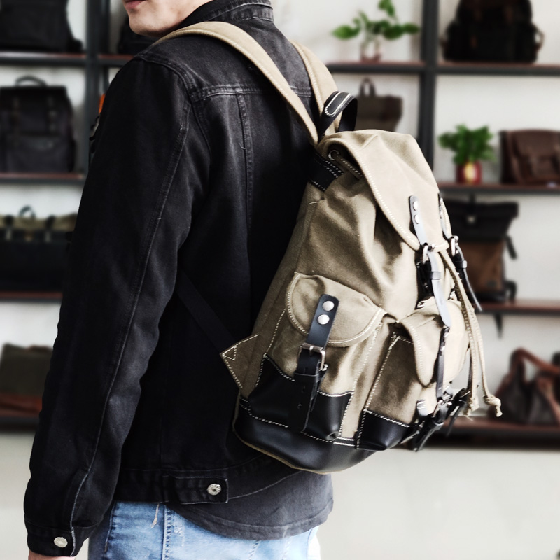 Men's Cowhide Backpack