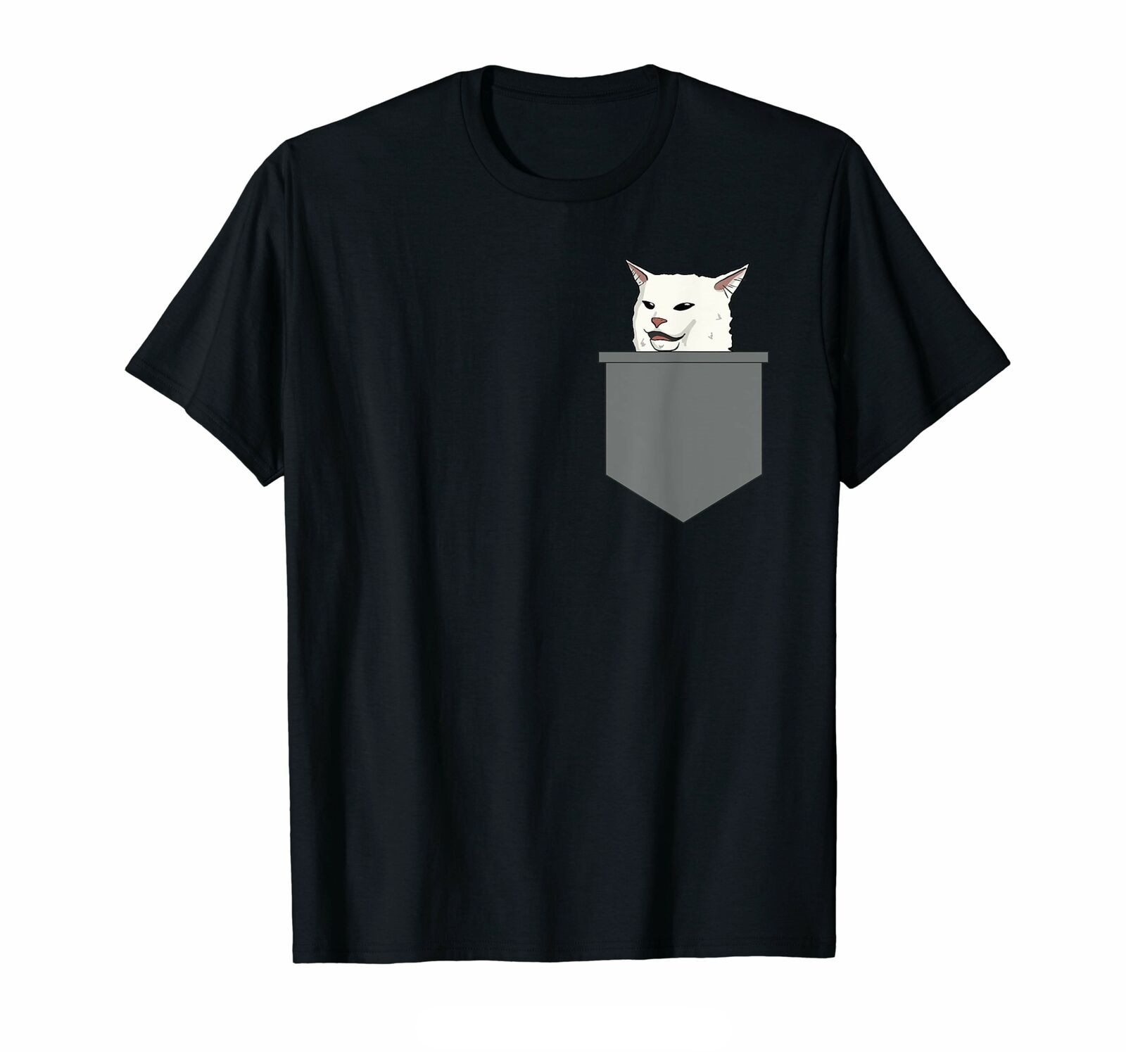 Confused Cat Meme Printed T-Shirt