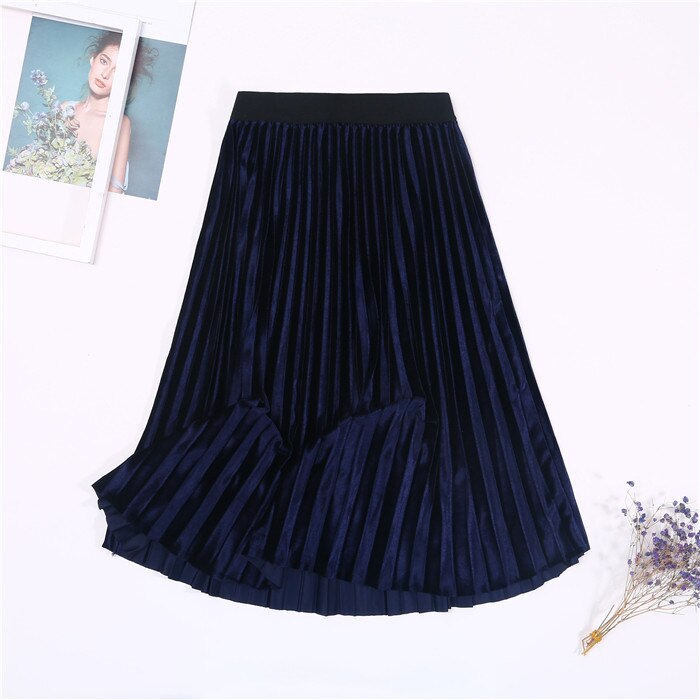 Women's Colorful Pleated Skirt