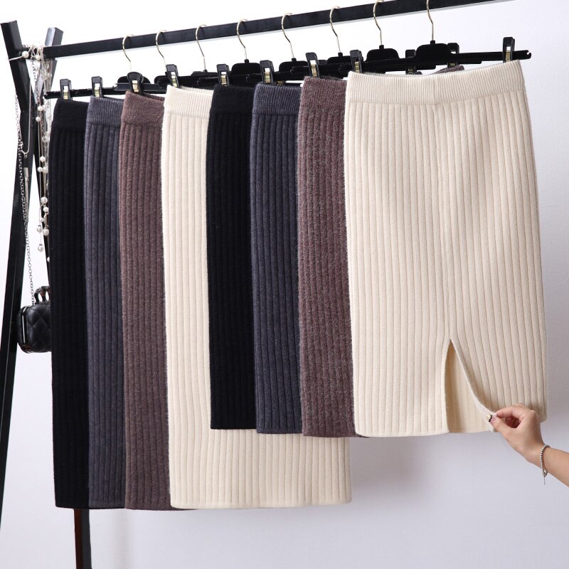 Women's Knitted Pencil Skirt