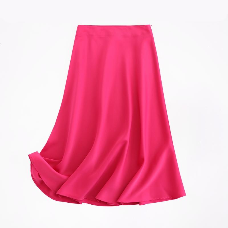 Women's Satin Midi Skirt