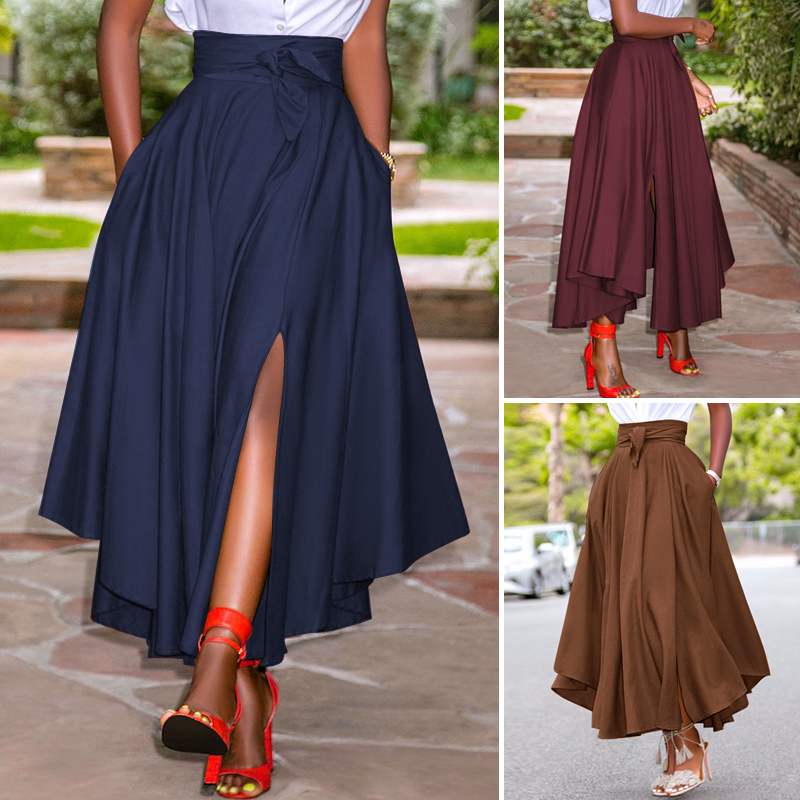 Women's Irregular A-Line Maxi Skirt