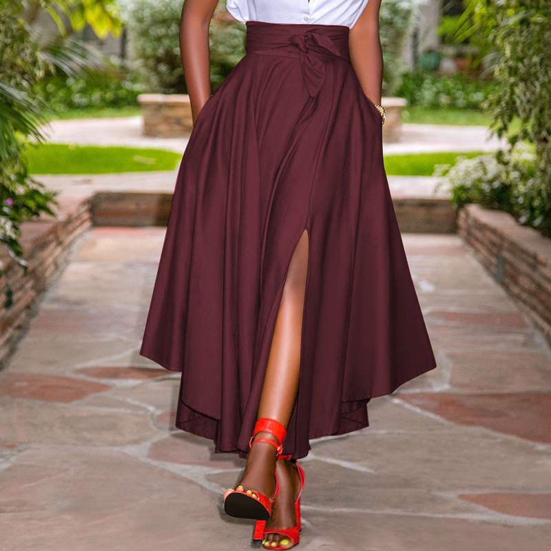 Women's Irregular A-Line Maxi Skirt